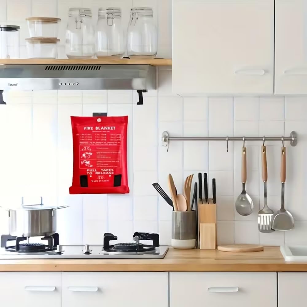 Heat Resistant Emergency Fire  - Fire Blanket Kitchen ulasan dan harga